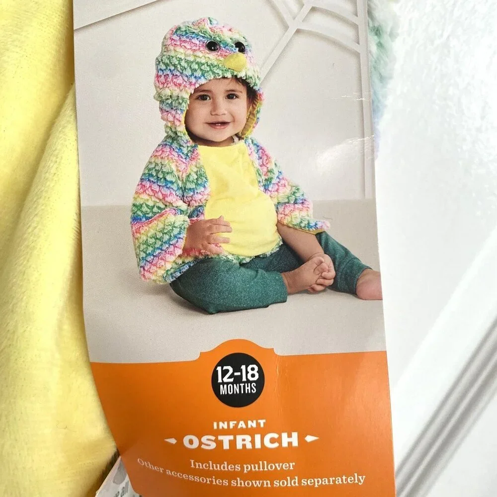 Target Infant Pullover Plush Ostrich Costume Size  12-18 Months Halloween - Picture 6 of 8